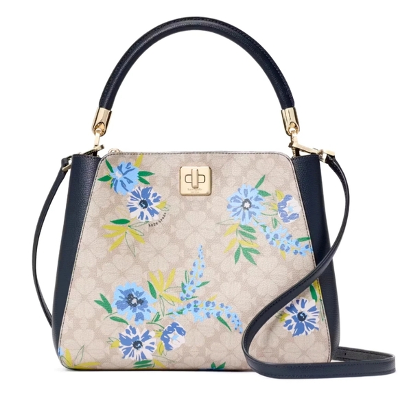 NWT Kate Spade Flower Floral Medium Top Handle Satchel - Picture 1 of 5